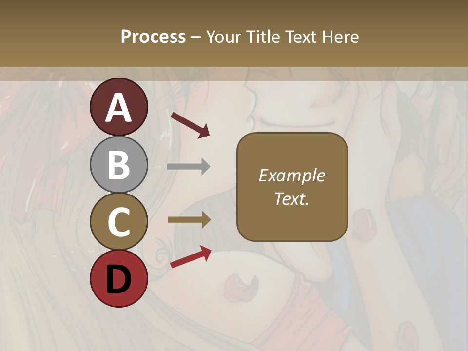 A Couple Kissing In Front Of A Painting PowerPoint Template