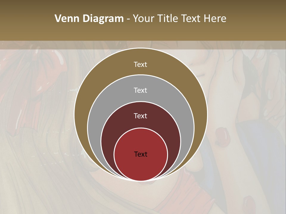 A Couple Kissing In Front Of A Painting PowerPoint Template