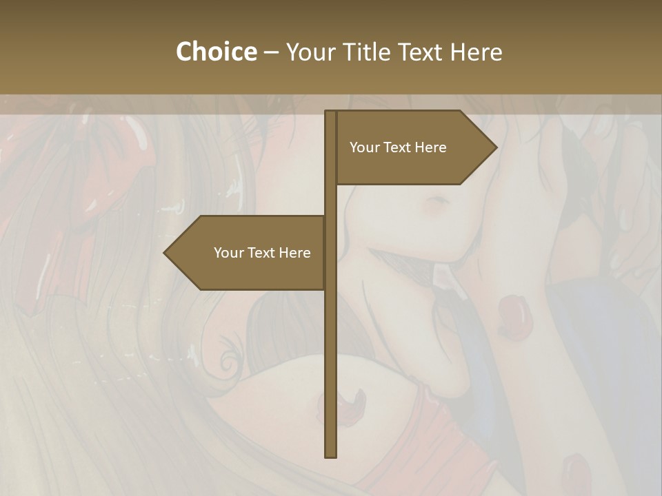 A Couple Kissing In Front Of A Painting PowerPoint Template