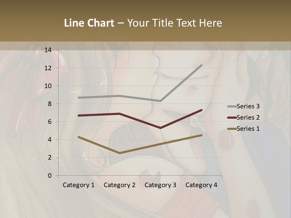 A Couple Kissing In Front Of A Painting PowerPoint Template