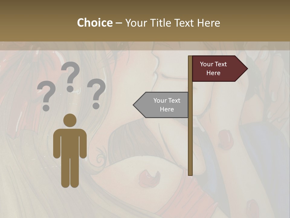 A Couple Kissing In Front Of A Painting PowerPoint Template