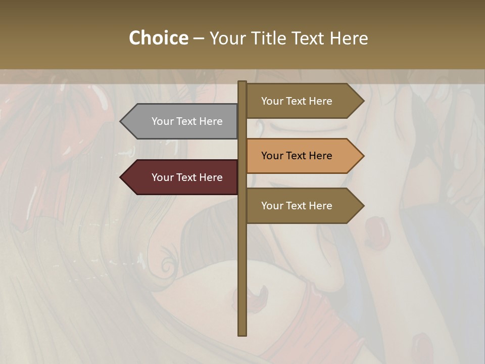 A Couple Kissing In Front Of A Painting PowerPoint Template