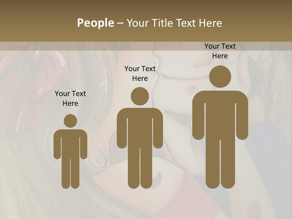 A Couple Kissing In Front Of A Painting PowerPoint Template