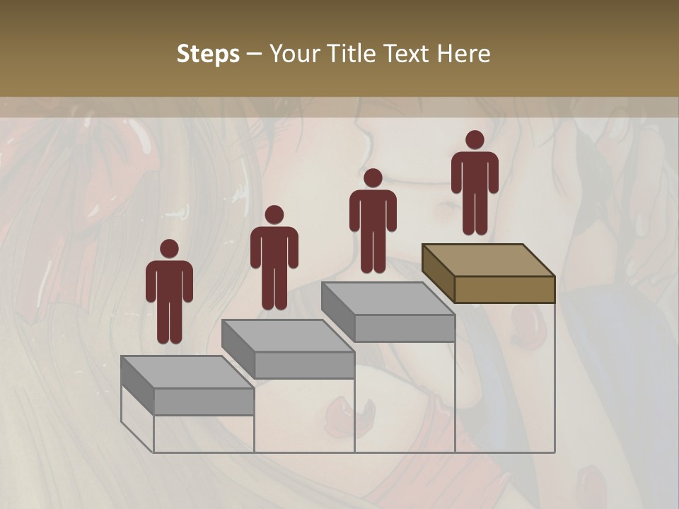 A Couple Kissing In Front Of A Painting PowerPoint Template