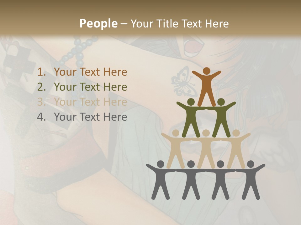 A Couple Of Anime Characters Hugging Each Other PowerPoint Template