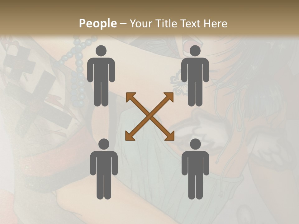 A Couple Of Anime Characters Hugging Each Other PowerPoint Template