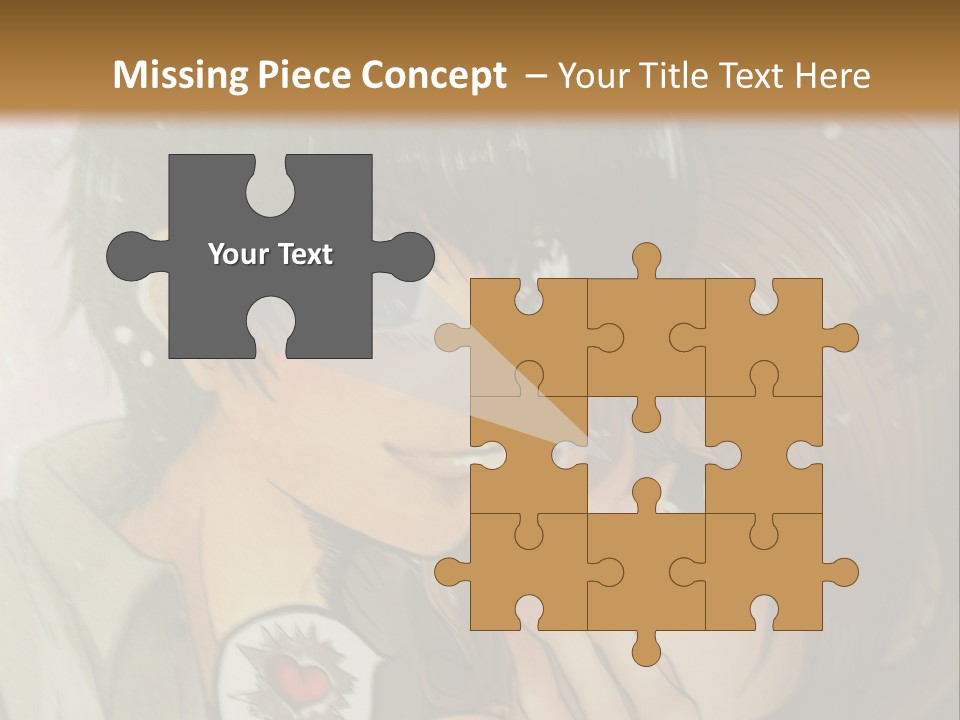 A Couple Of Anime Characters With A Brown Background PowerPoint Template