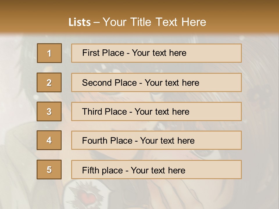 A Couple Of Anime Characters With A Brown Background PowerPoint Template