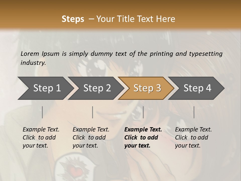 A Couple Of Anime Characters With A Brown Background PowerPoint Template