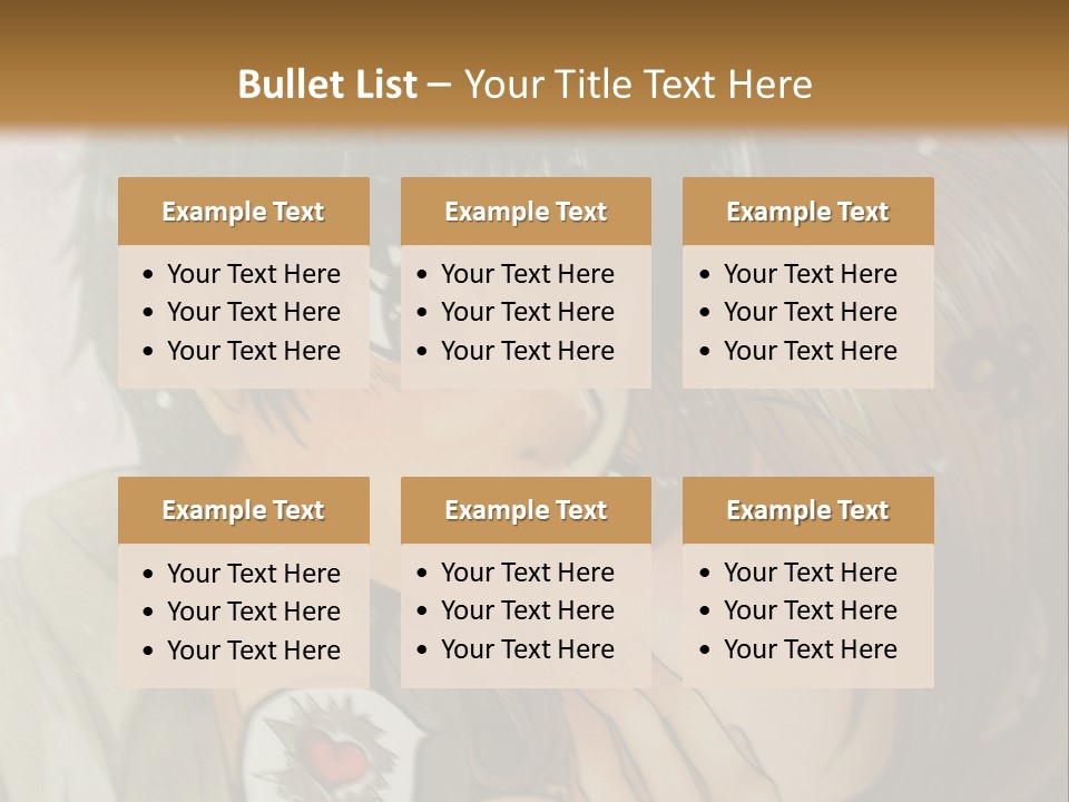 A Couple Of Anime Characters With A Brown Background PowerPoint Template