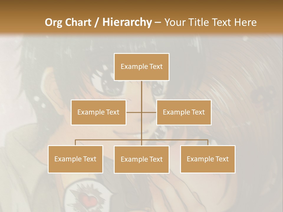 A Couple Of Anime Characters With A Brown Background PowerPoint Template