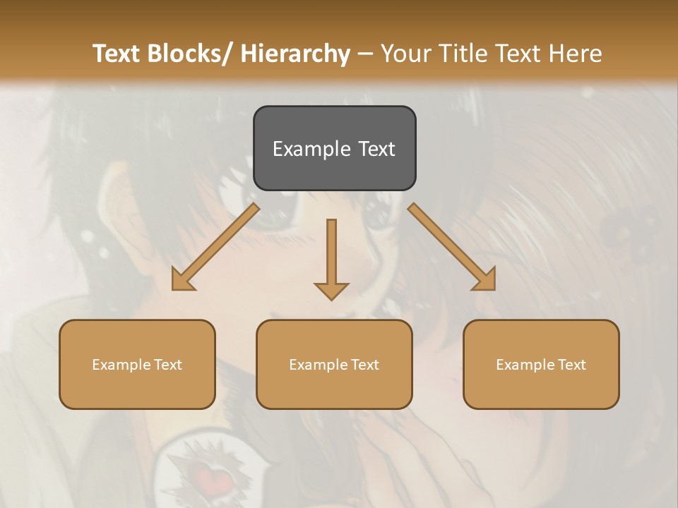 A Couple Of Anime Characters With A Brown Background PowerPoint Template