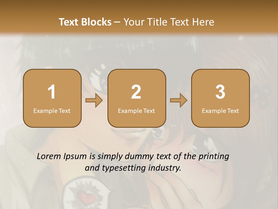 A Couple Of Anime Characters With A Brown Background PowerPoint Template