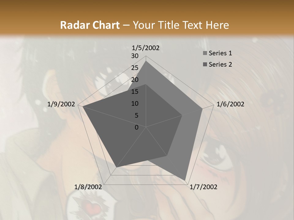 A Couple Of Anime Characters With A Brown Background PowerPoint Template