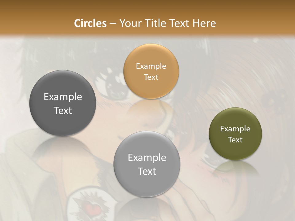 A Couple Of Anime Characters With A Brown Background PowerPoint Template