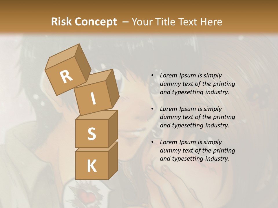 A Couple Of Anime Characters With A Brown Background PowerPoint Template