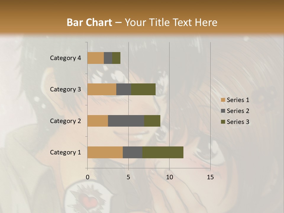 A Couple Of Anime Characters With A Brown Background PowerPoint Template