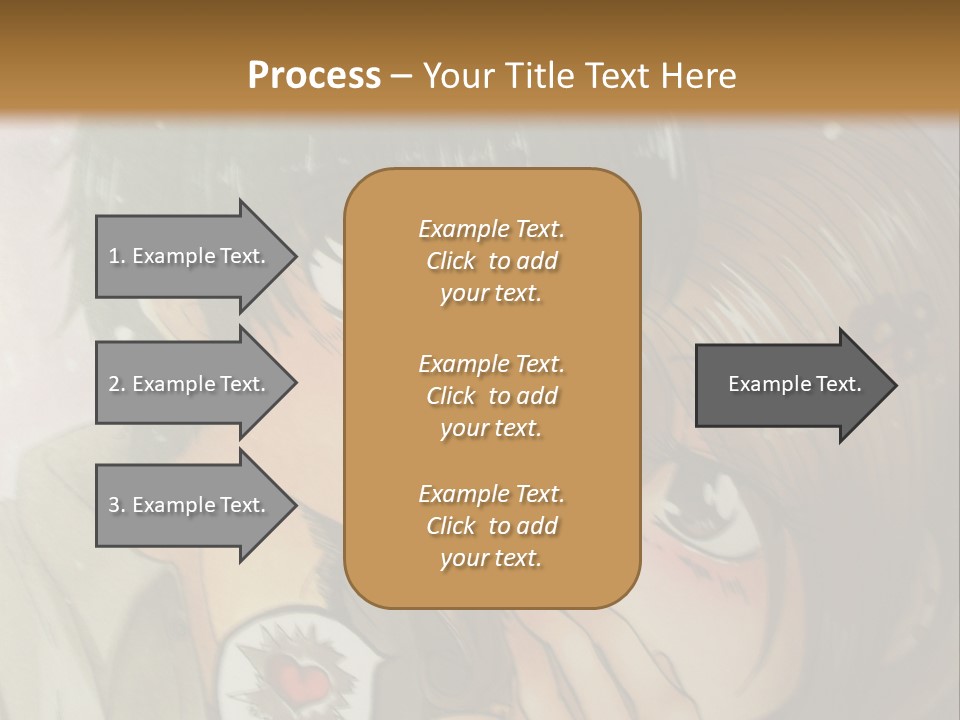 A Couple Of Anime Characters With A Brown Background PowerPoint Template
