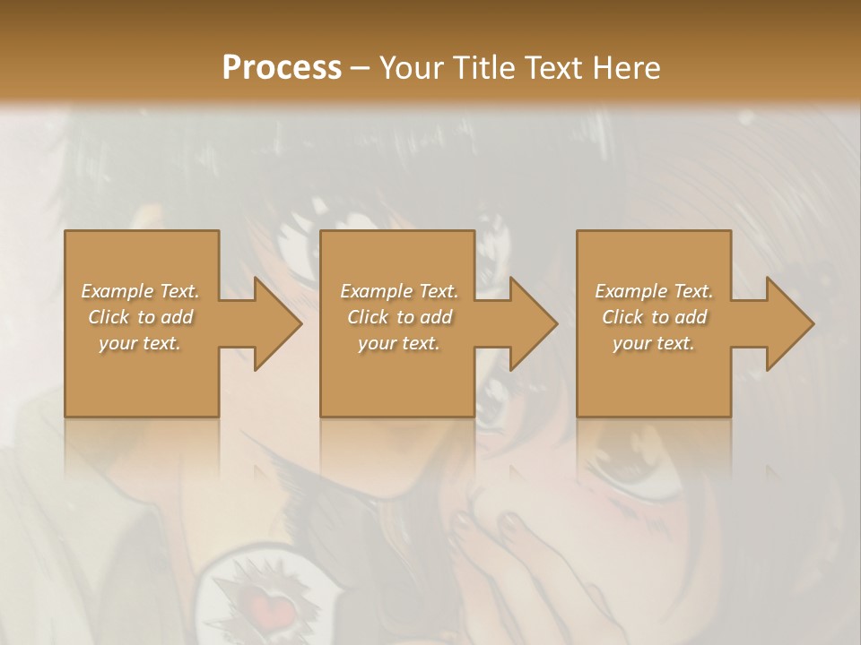 A Couple Of Anime Characters With A Brown Background PowerPoint Template