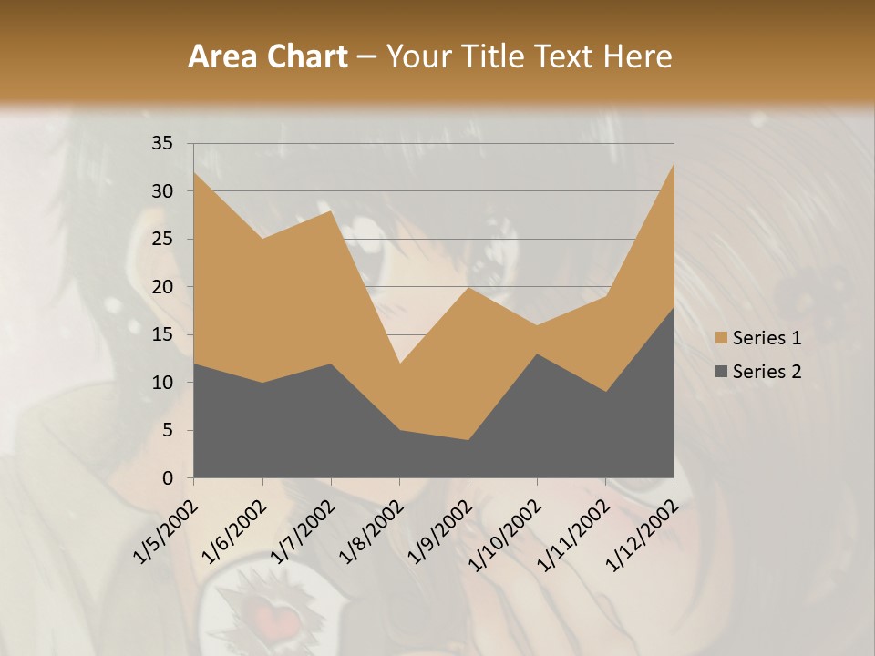 A Couple Of Anime Characters With A Brown Background PowerPoint Template