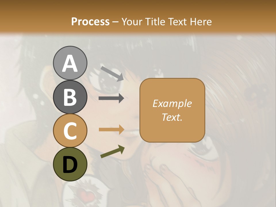 A Couple Of Anime Characters With A Brown Background PowerPoint Template