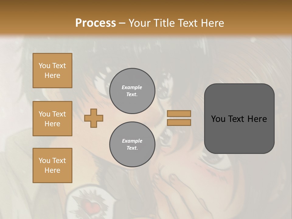 A Couple Of Anime Characters With A Brown Background PowerPoint Template