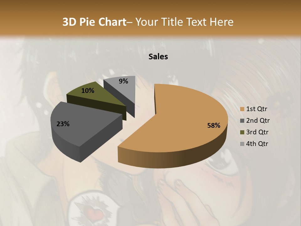 A Couple Of Anime Characters With A Brown Background PowerPoint Template