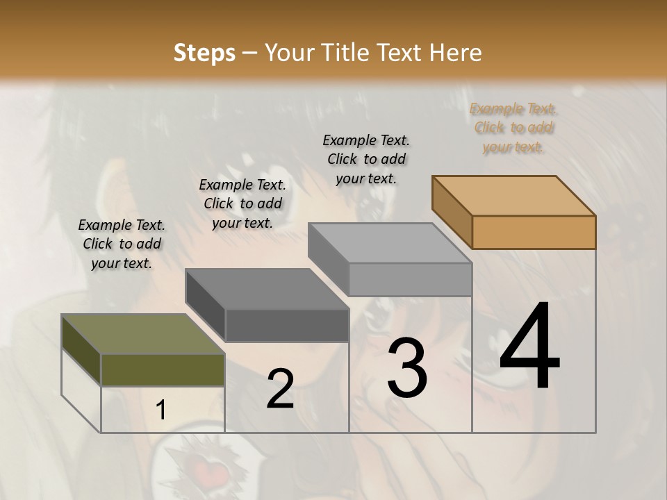 A Couple Of Anime Characters With A Brown Background PowerPoint Template