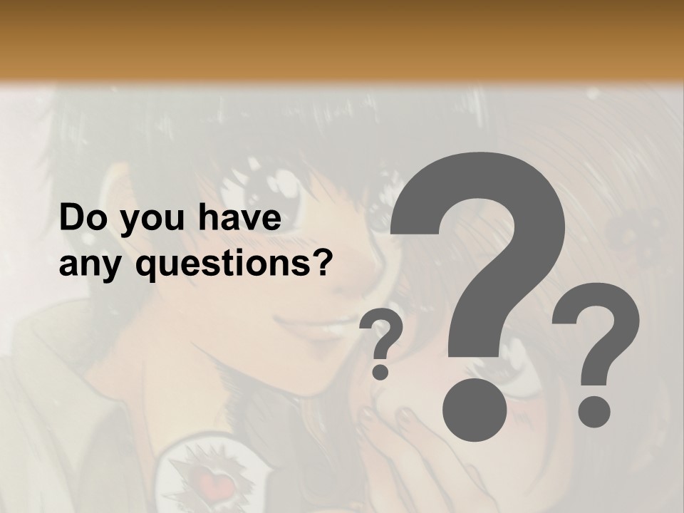 A Couple Of Anime Characters With A Brown Background PowerPoint Template