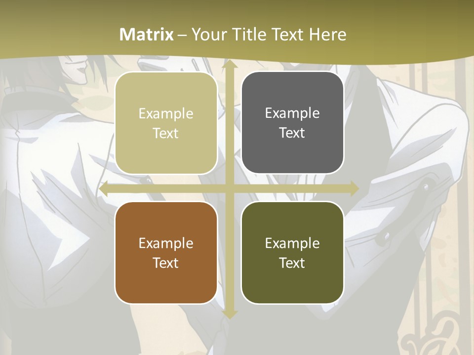 A Couple Of People Standing Next To Each Other PowerPoint Template