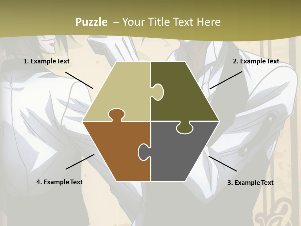 A Couple Of People Standing Next To Each Other PowerPoint Template