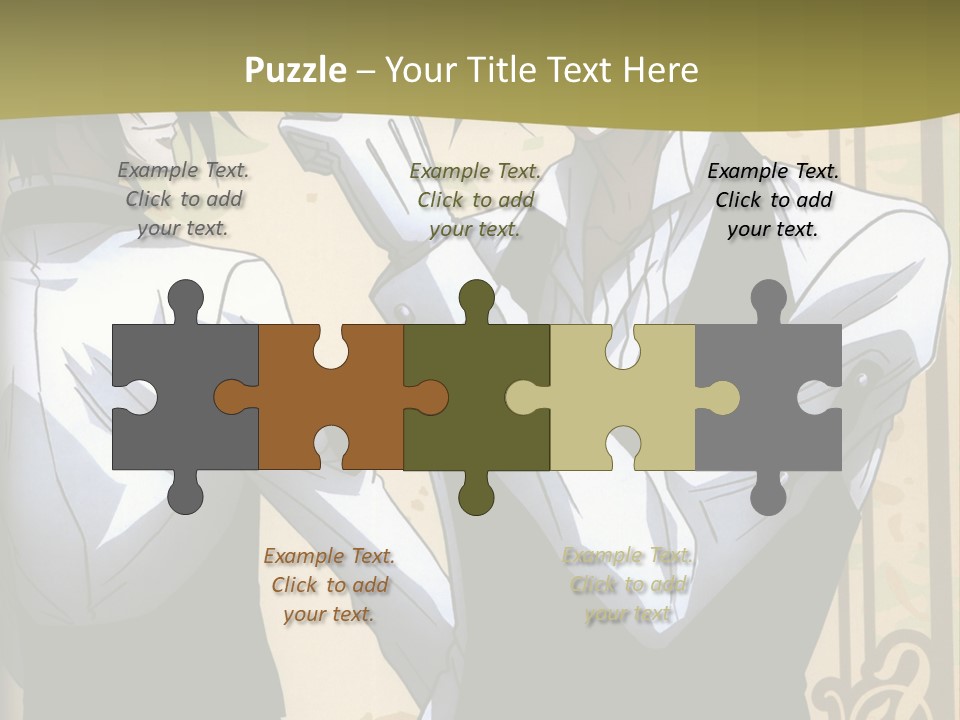 A Couple Of People Standing Next To Each Other PowerPoint Template