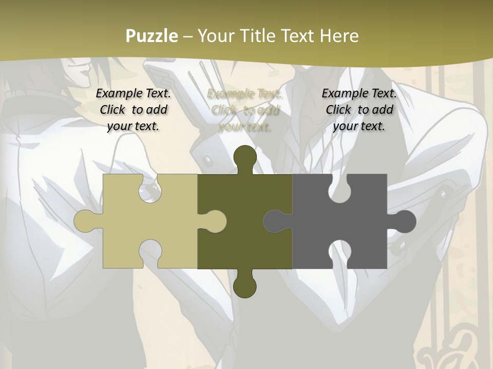 A Couple Of People Standing Next To Each Other PowerPoint Template
