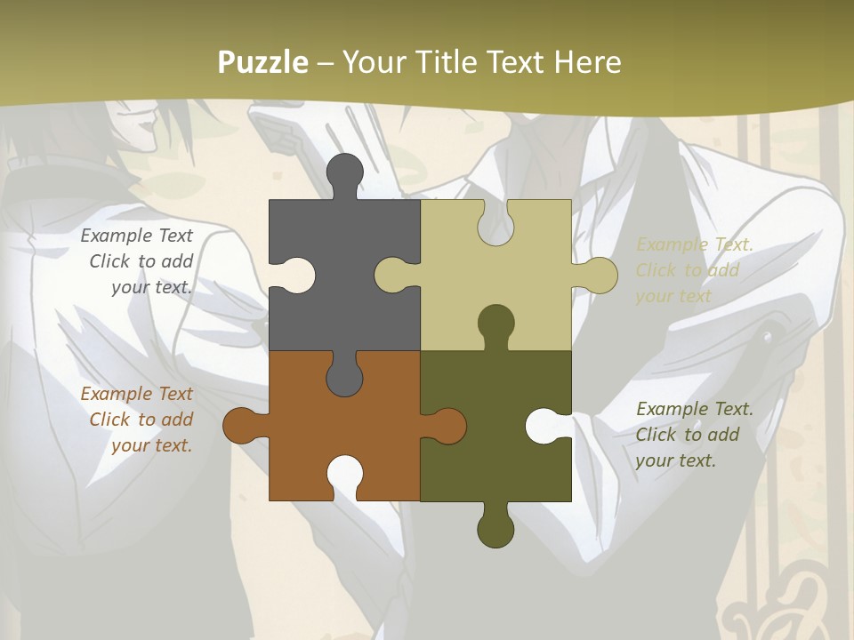 A Couple Of People Standing Next To Each Other PowerPoint Template