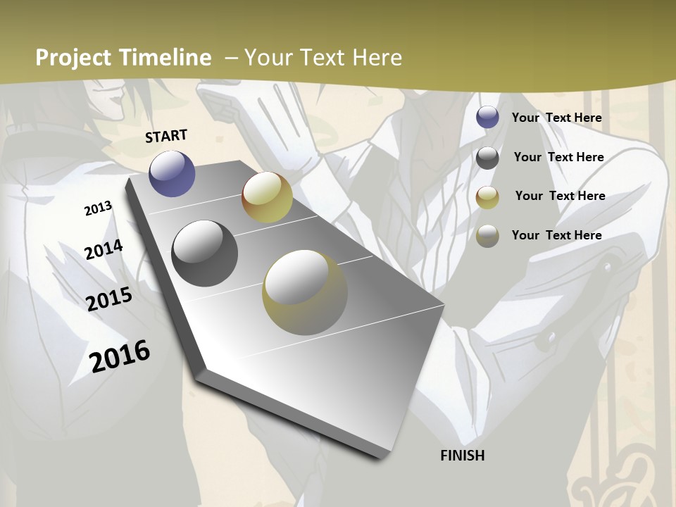 A Couple Of People Standing Next To Each Other PowerPoint Template