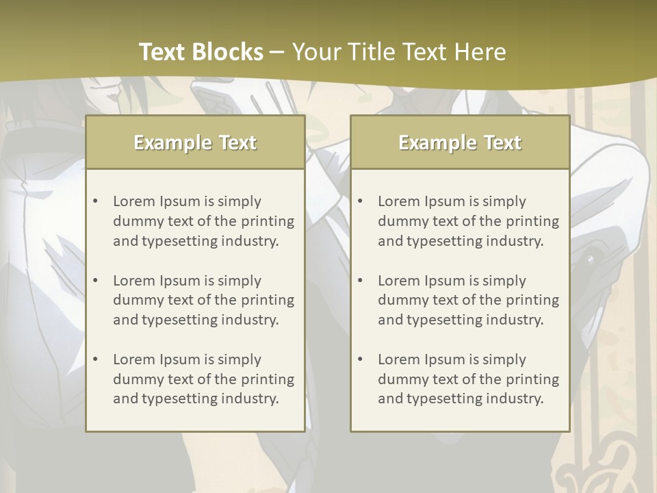 A Couple Of People Standing Next To Each Other PowerPoint Template