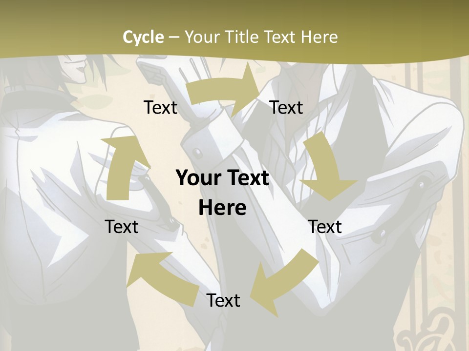 A Couple Of People Standing Next To Each Other PowerPoint Template