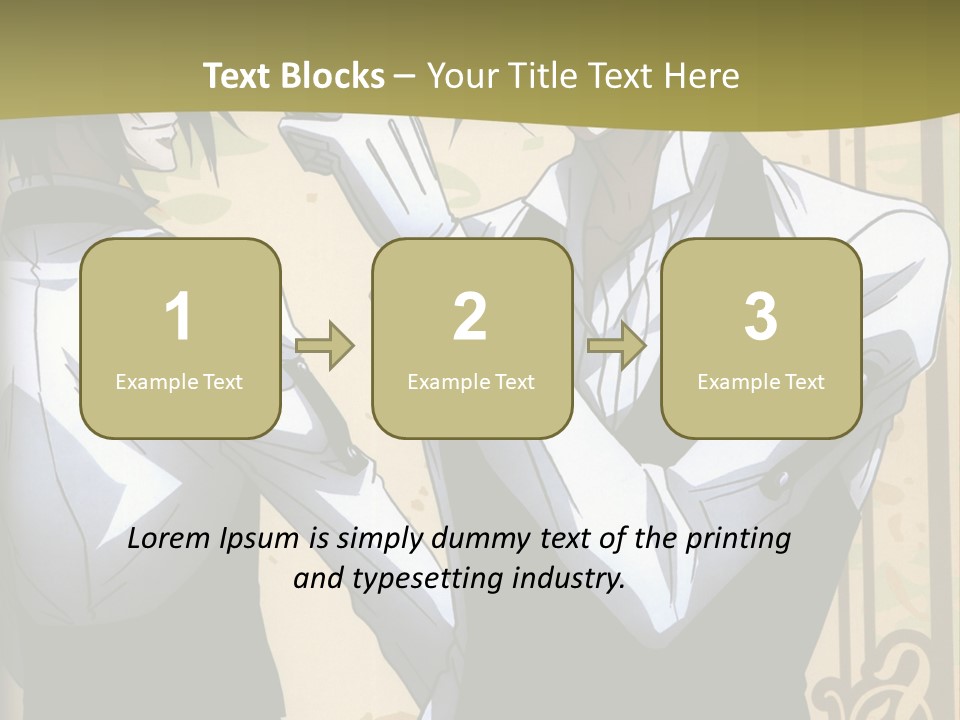 A Couple Of People Standing Next To Each Other PowerPoint Template