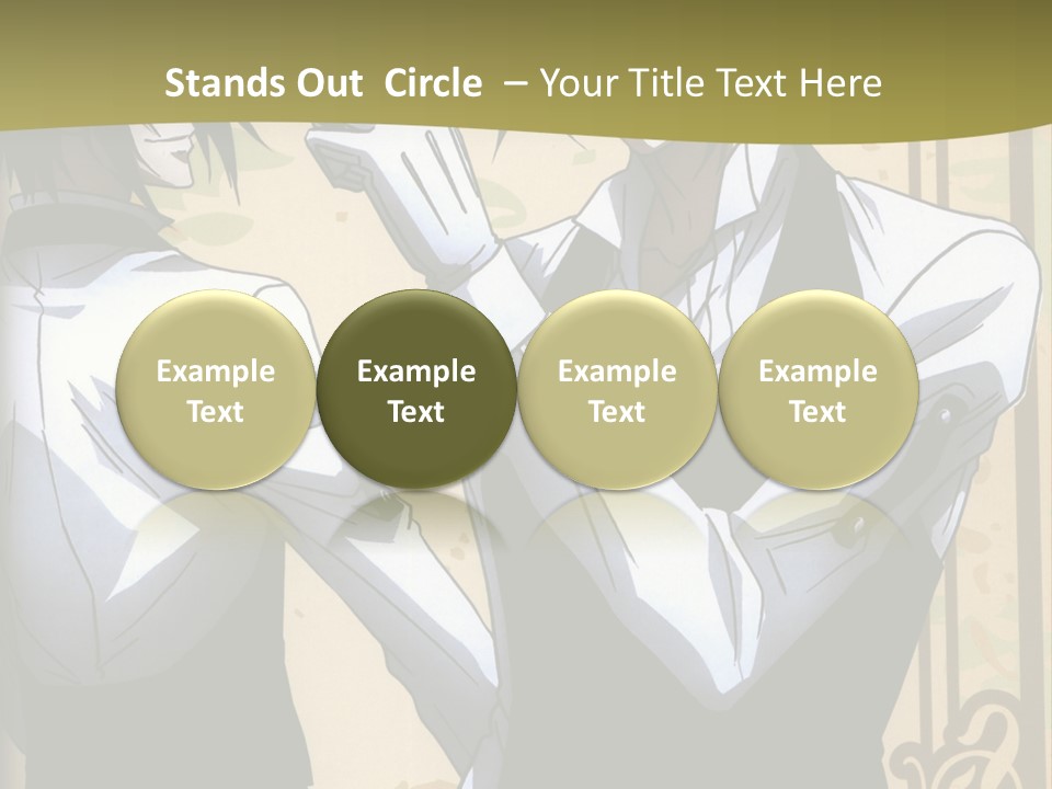 A Couple Of People Standing Next To Each Other PowerPoint Template