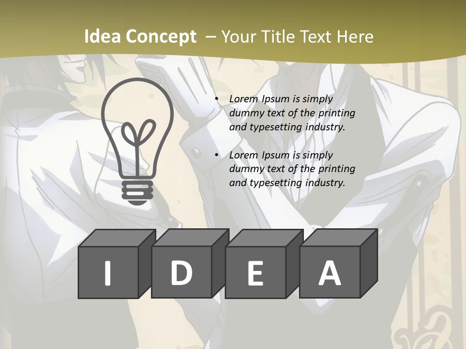 A Couple Of People Standing Next To Each Other PowerPoint Template