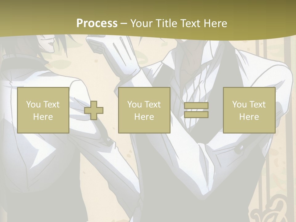 A Couple Of People Standing Next To Each Other PowerPoint Template