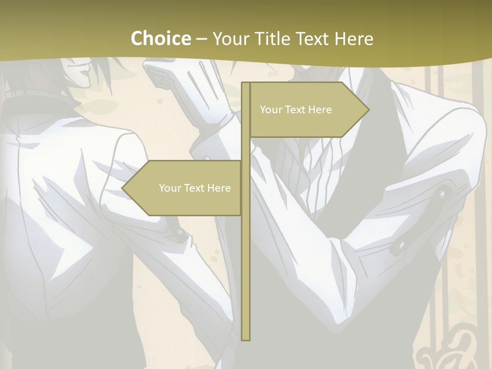 A Couple Of People Standing Next To Each Other PowerPoint Template