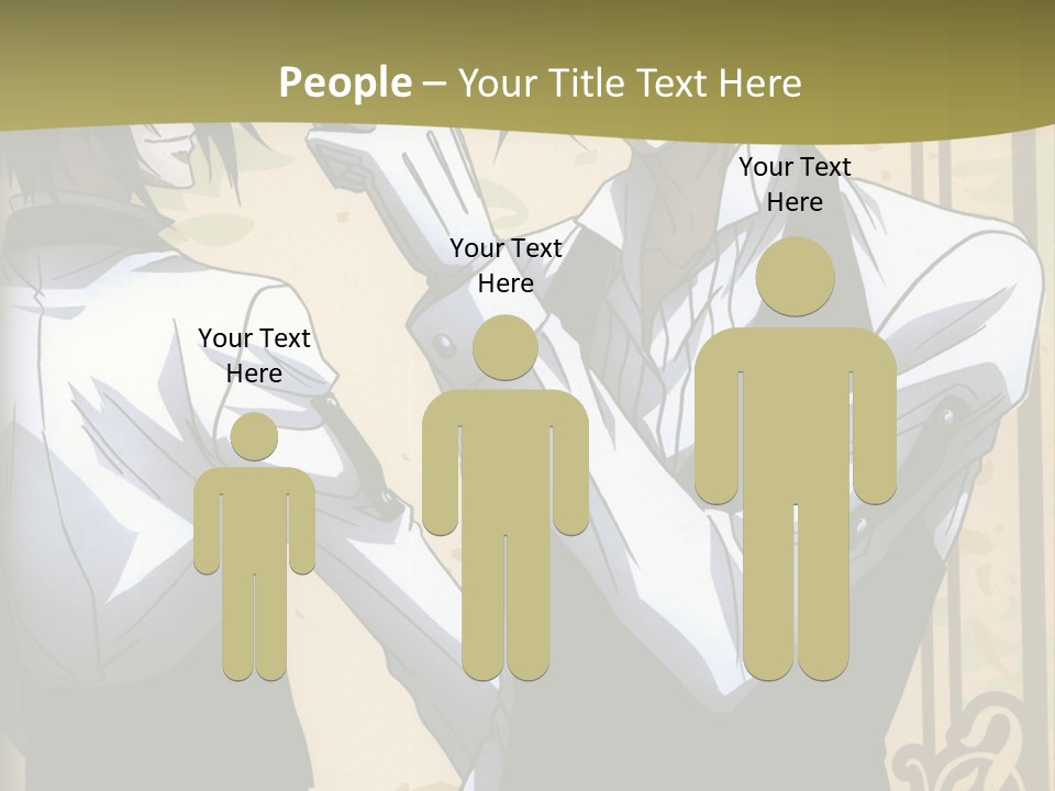 A Couple Of People Standing Next To Each Other PowerPoint Template