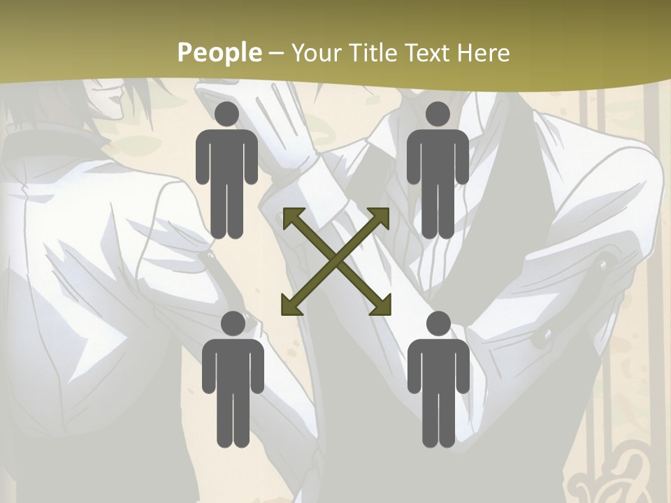 A Couple Of People Standing Next To Each Other PowerPoint Template