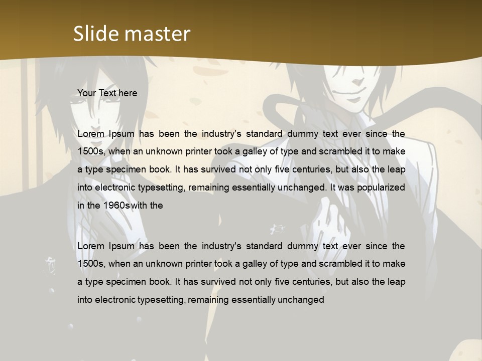 A Couple Of People Standing Next To Each Other PowerPoint Template