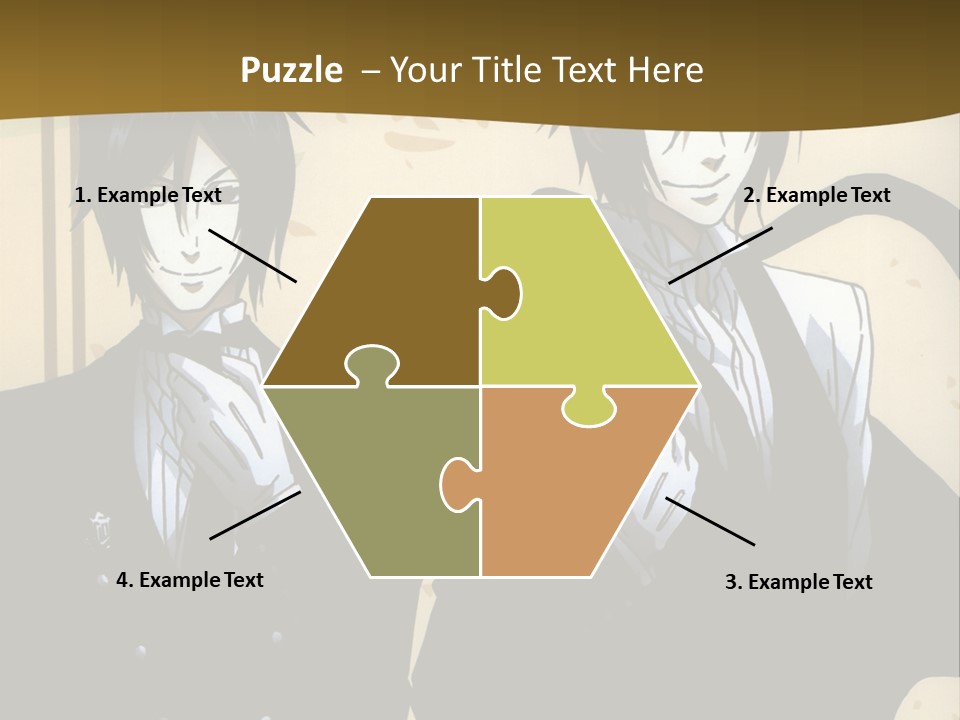 A Couple Of People Standing Next To Each Other PowerPoint Template