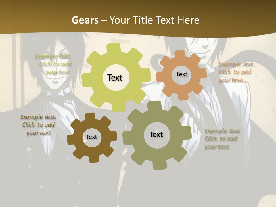 A Couple Of People Standing Next To Each Other PowerPoint Template