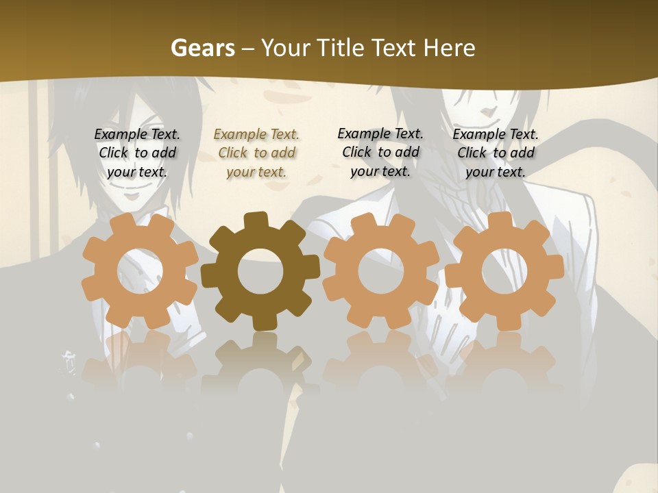 A Couple Of People Standing Next To Each Other PowerPoint Template