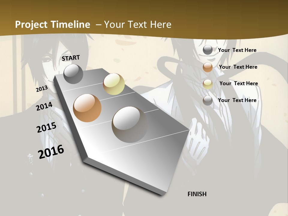 A Couple Of People Standing Next To Each Other PowerPoint Template