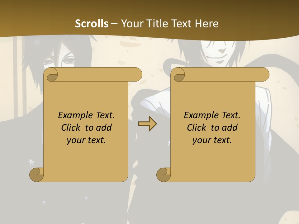 A Couple Of People Standing Next To Each Other PowerPoint Template